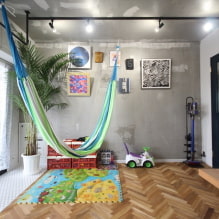 Kinderzimmer im Loft-Stil: Designmerkmale, Foto im Inneren von Raum-8