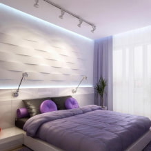 Спаваћа соба високе технологије: карактеристике дизајна, фотографија у унутрашњости-2
