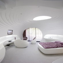 High-Tech-Schlafzimmer: Designmerkmale, Foto im Innenraum-7