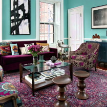 Eclectic style in the interior: choice of colors, finishes, furniture, textiles, lighting and decor-3