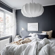 Fekete-fehér hálószoba: tervezési jellemzők, bútorválasztás és dekor-1