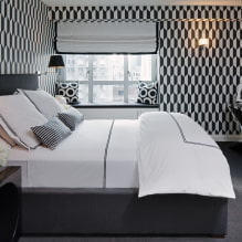 Црно-бела спаваћа соба: карактеристике дизајна, избор намештаја и декор-2
