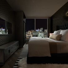 Црна спаваћа соба: фотографија у унутрашњости, карактеристике дизајна, комбинације-0