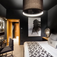 Black bedroom: photo in the interior, design features, combinations-4