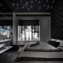 Црна спаваћа соба: фотографија у унутрашњости, карактеристике дизајна, комбинације-6