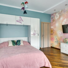 Rózsaszín hálószoba: tervezési jellemzők, gyönyörű kombinációk, valódi fotók-2