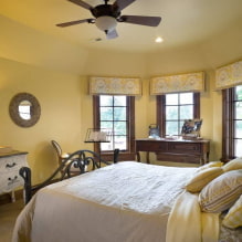 Gelbes Schlafzimmer: Designmerkmale, Kombinationen mit anderen Farben-3