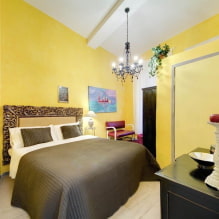 Yellow bedroom: design features, combinations with other colors-5