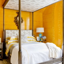 Yellow bedroom: design features, combinations with other colors-6