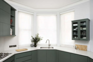 Kitchen with a bay window: design features, examples of layouts and zoning