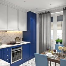 Kék konyha: tervezési lehetőségek, színkombinációk, valódi fotók-1