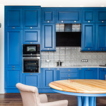 Kék konyha: tervezési lehetőségek, színkombinációk, valódi fotók-2