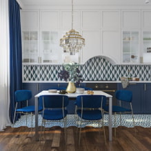 Blaue Küche: Gestaltungsmöglichkeiten, Farbkombinationen, echte Fotos-4