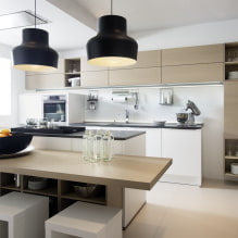 Moderne Küchen: Designmerkmale, Oberflächen und Möbel-5
