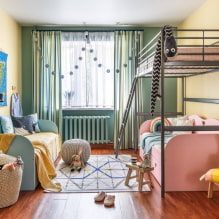 Children's room for two children: examples of repair, zoning, photos in the interior-2