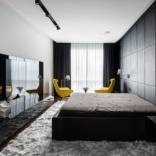 Bedroom design 17 sq. m. - layouts, design features-7