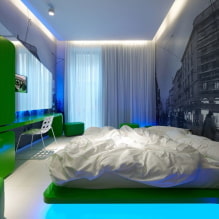 Bedroom design 17 sq. m. - layouts, design features-8