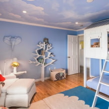 Плаве и плаве боје у унутрашњости дечије собе: карактеристике дизајна-1