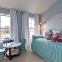 Плаве и плаве боје у унутрашњости дечије собе: карактеристике дизајна-2