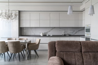 A kombinált konyha-étkező-nappali kialakítása: a legjobb ötletek és fotók