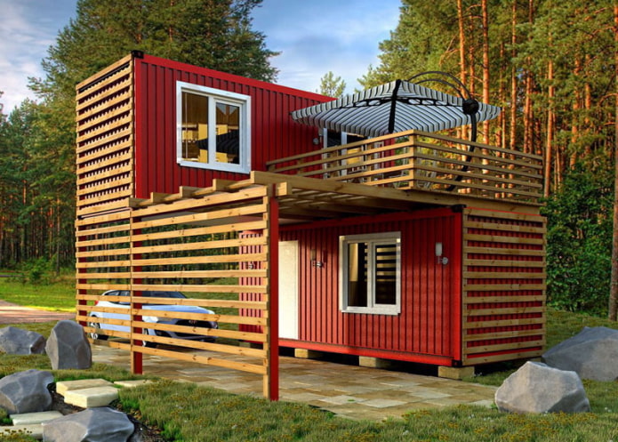 Houses made of shipping containers