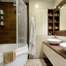 Corner bathtub in the interior: pros and cons, design examples-2