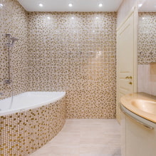 Corner bathtub in the interior: pros and cons, design examples-8
