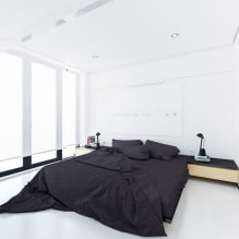 Hálószoba a minimalizmus stílusában: fotó a belső térben és a design jellemzői-3