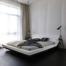 Hálószoba a minimalizmus stílusában: fotó a belső térben és a design jellemzői-5