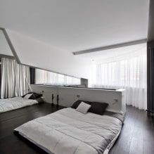 Hálószoba a minimalizmus stílusában: fotó a belső térben és a design jellemzői-6