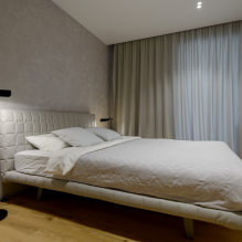Hálószoba a minimalizmus stílusában: fotó a belső térben és a design jellemzői-7