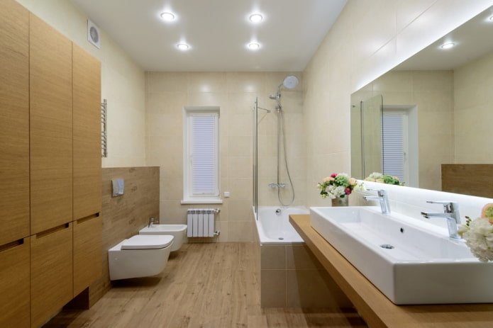Lighting in the bathroom: tips for choosing, location, design ideas