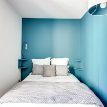 Hálószoba kék színben: tervezési jellemzők, színkombinációk, tervezési ötletek-2