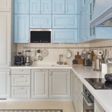 Graue Küche im Innenraum: Designbeispiele, Kombinationen, Auswahl an Oberflächen und Vorhängen-2