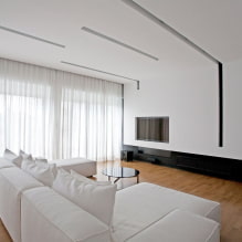 Living room in the style of minimalism: design tips, photos in the interior-2