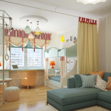 How to equip a living room and a nursery in one room? -7