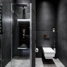 Fürdőszoba kialakítása zuhanyzóval: fotó a belső térben, elrendezési lehetőségek-3
