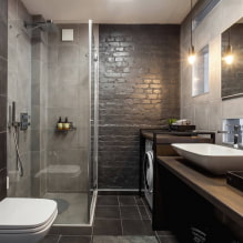Fürdőszoba kialakítása zuhanyzóval: fotó a belső térben, elrendezési lehetőségek-2