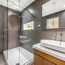 Bathroom design with shower: photo in the interior, arrangement options-8