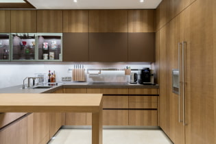 Braune Küche: Kombinationen, Designideen, echte Beispiele im Interieur