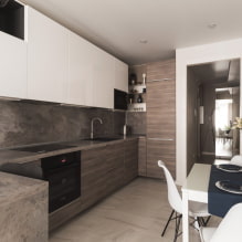 Braune Küche: Kombinationen, Designideen, echte Beispiele im Interieur-0