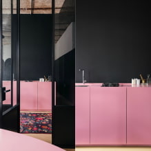 Rózsaszín konyha: válogatott fotók, sikeres kombinációk és tervezési ötletek-0