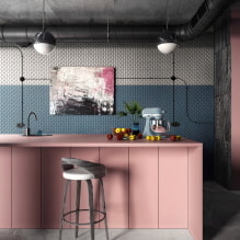 Rózsaszín konyha: válogatott fotók, sikeres kombinációk és tervezési ötletek-3