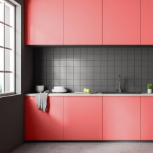 Rózsaszín konyha: válogatott fotók, sikeres kombinációk és tervezési ötletek-4