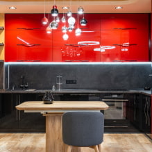 Piros konyha: tervezési jellemzők, fotók, kombinációk-2