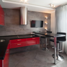 Red kitchen: design features, photos, combinations-3