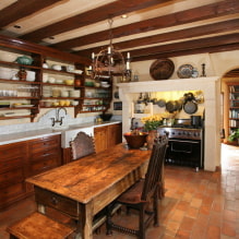 Country style kitchen: features, ideas for home and apartment-2
