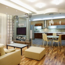 How to divide the kitchen and living room? The best examples of zoning. -3