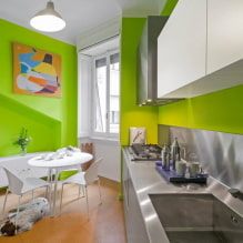 ห้องครัวสีเขียวอ่อน: การผสมผสาน การเลือกผ้าม่านและการตกแต่ง รูปภาพ-7 selection