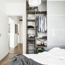 Dressing room in the bedroom: placement options, photo in the interior-1